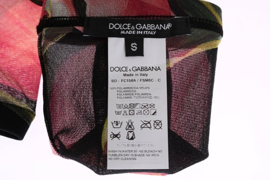 Medias de nylon con tulipanes florales multicolor de Dolce & Gabbana - Image 5