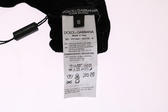 Calcetas Florales Transparentes de Cristal Negro Tejidas de Dolce & Gabbana - Image 6