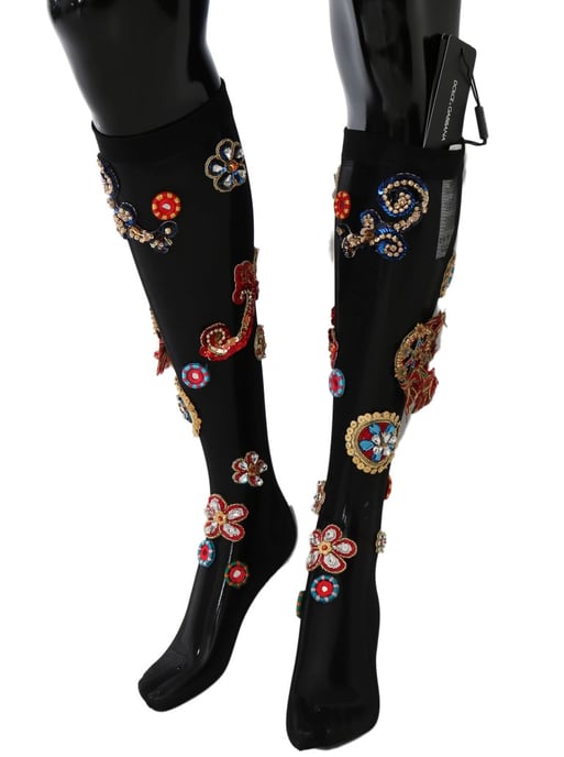 Medias de Mujer Embellecidas con Cristales de Dolce & Gabbana - Image 2