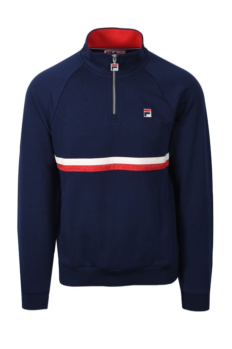 FILA ROLANDO HALF ZIP FILA NAVY/GARDENIA/FILA RED - Image 1