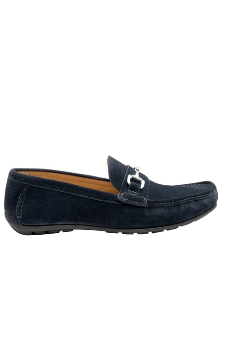 LOAKE HAWTHORN DRIVER SHOE NAVY SUEDE - Image 1