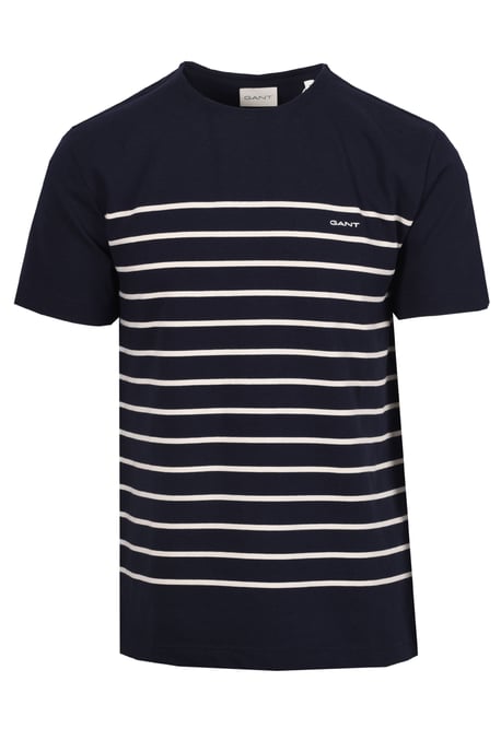 GANT PLACED STRIPE T-SHIRT EVENING BLUE - Image 1