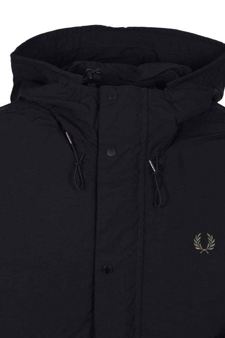FRED PERRY CROPPED RIPSTOP PARKA BLACK - Image 2