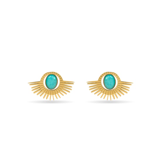 Luxenter Pendientes con Amazonita acabado oro 18k - Takad - Image 1