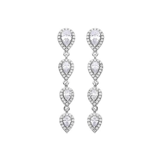 Luxenter Pendientes de Plata de Ley 925 y Circonita Brillante acabados en rodio - Mah - Image 1