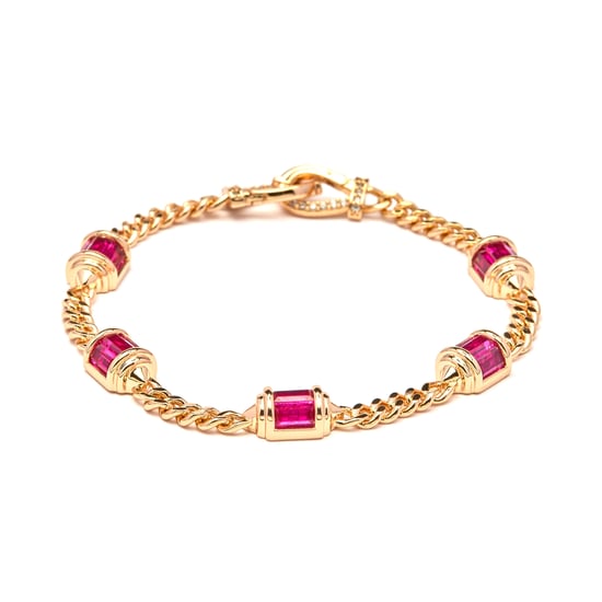 Luxenter Pulsera de Circonita Rubí acabado en oro amarillo de 18k - Kansha - Image 1