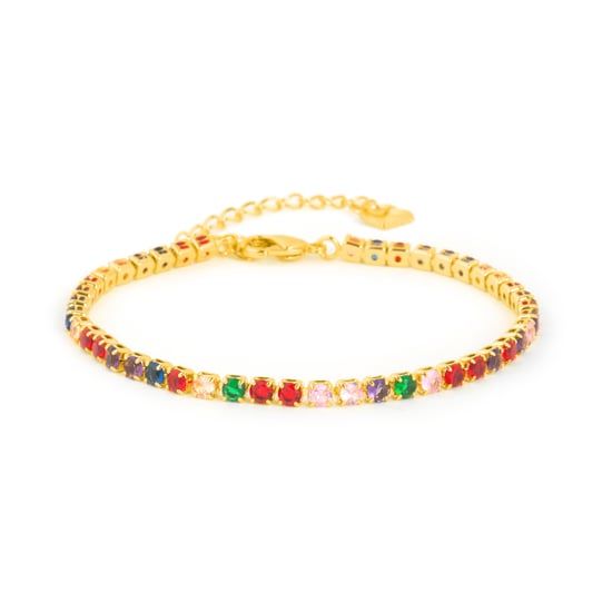 Luxenter Pulsera de Circonita Multicolor acabado en oro amarillo de 18k - Asio - Image 1