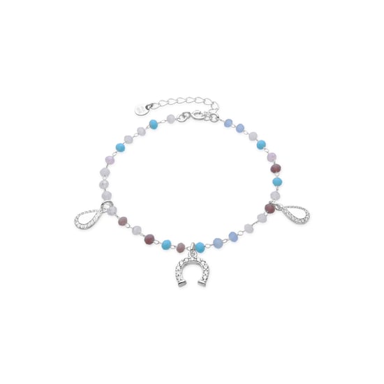 Luxenter Pulsera de Plata de Ley 925 y Circonita Aguamarina acabado rodio - Neusne - Image 1