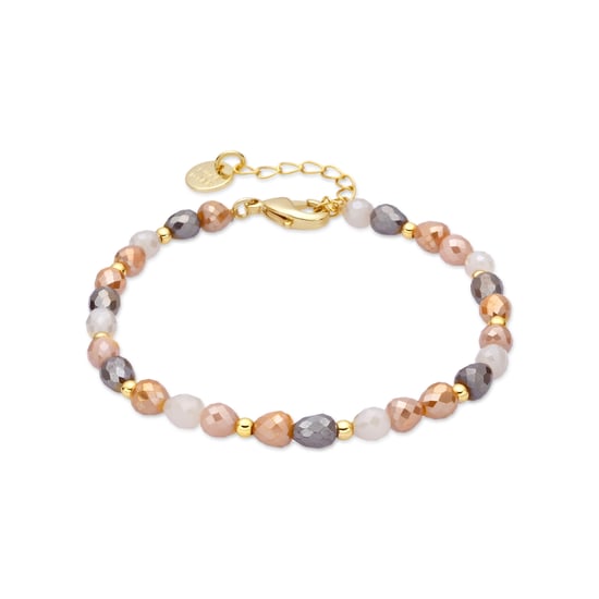 Luxenter Pulsera de Cristal Marron acabado en oro amarillo 18k - Likdu - Image 1