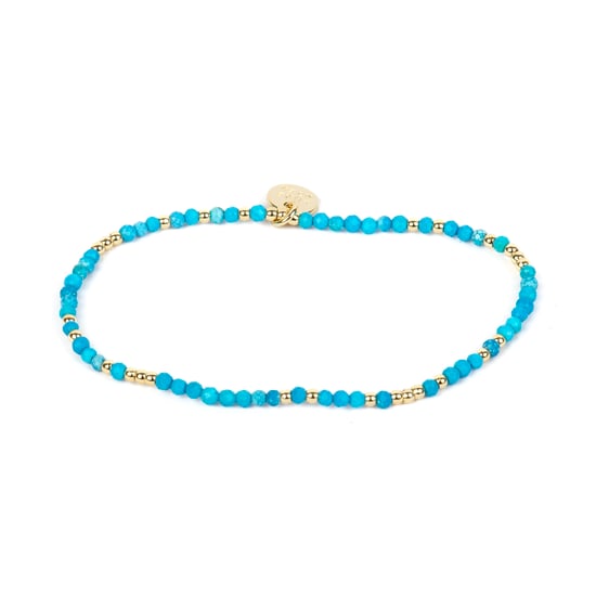 Luxenter Pulsera acabado oro amarillo de 18k y Turquesa - Midxi - Image 1