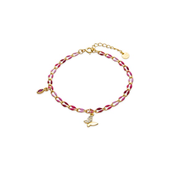 Luxenter Pulsera de Plata de Ley 925 y Lacado Rosa acabado oro amarillo de 18k - Axelon - Image 1