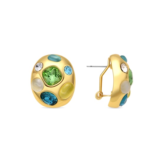 Luxenter Pendientes acabado oro amarillo de 18k y Cristal Multicolor - Alik - Image 1