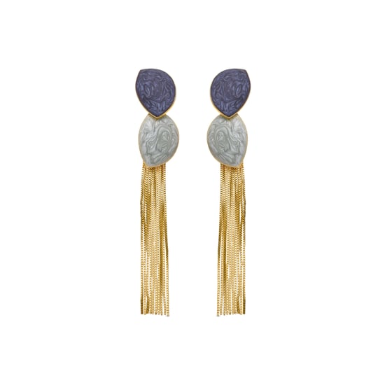 Luxenter Pendientes con Lacado Azul acabado oro 18k - Gori - Image 1