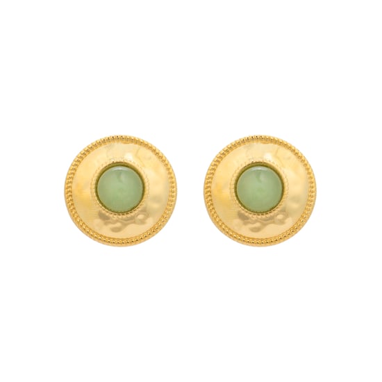 Luxenter Pendientes acabado oro amarillo de 18k y Turquesa - Tezo - Image 1