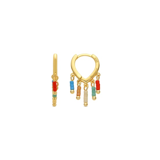 Luxenter Pendientes de Plata de Ley 925 y Lacado Multicolor acabado oro amarillo de 18k - Kelao - Image 1
