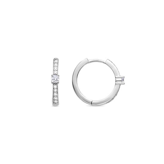 Luxenter Pendientes de Plata de Ley 925 con Circonita Brillante acabados en rodio - Manat - Image 1