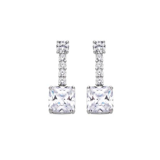 Luxenter Pendientes de Plata de Ley 925 y Circonita Brillante acabado en rodio - Asju - Image 1