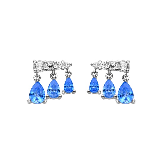 Luxenter Pendientes de Plata de Ley 925 con Circonita Zafiro acabados en rodio - Dapak - Image 1