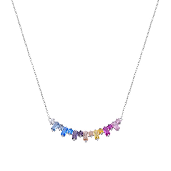 Luxenter Collar de Plata de Ley 925 con Circonita Multicolor acabado en rodio - Uryl - Image 1