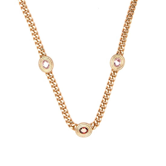 Luxenter Collar de Circonita rosa acabado en oro amarillo de 18k - Rinlin - Image 1