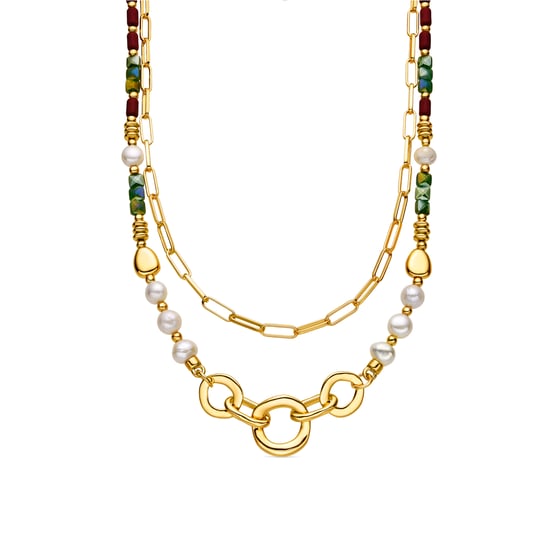 Luxenter Collar con Perla Blanca acabado oro 18k - Kany - Image 1