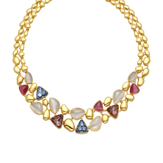 Luxenter Collar acabado oro amarillo de 18k y Cristal Multicolor - Naxmo - Image 1