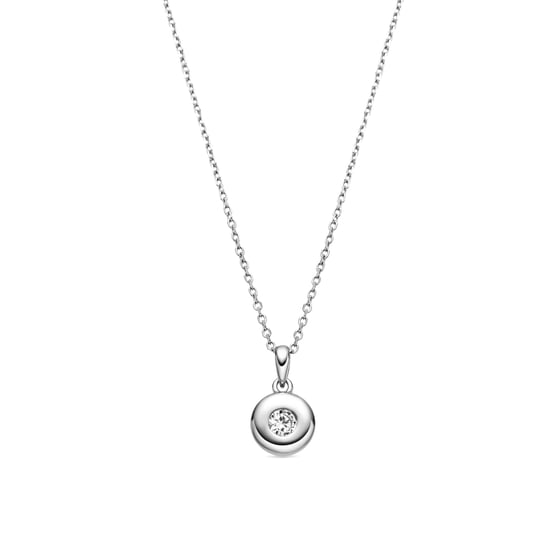 Luxenter Collar de Plata de Ley 925 con Circonita Brillante acabado en rodio - Button - Image 1