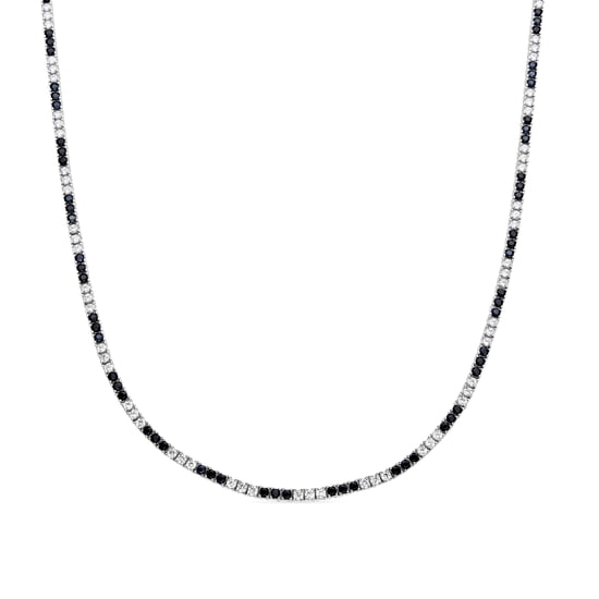 Luxenter Collar de Plata de Ley 925 y Circonita Onix acabado en rodio - Tahu - Image 1