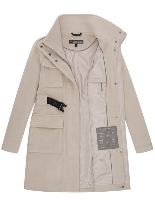 Abrigo de invierno para mujer Marikoo Tanokoo con cinturón elástico - Image 5