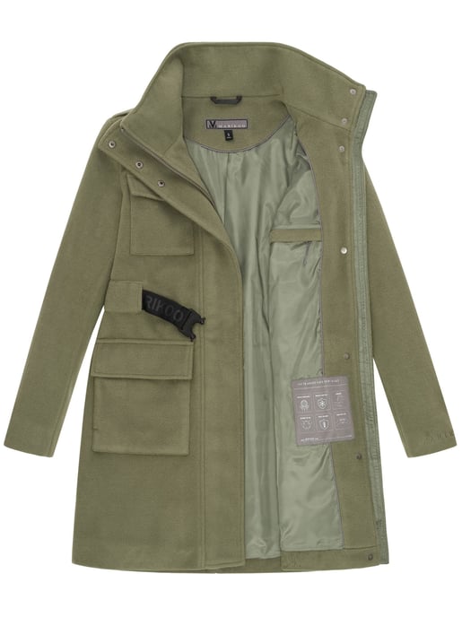 Abrigo de invierno para mujer Marikoo Tanokoo con cinturón elástico - Image 5
