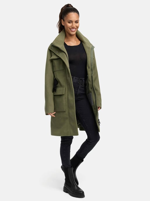Abrigo de invierno para mujer Marikoo Tanokoo con cinturón elástico - Image 6