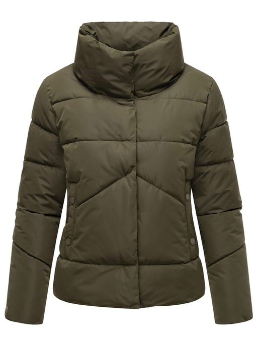 Chaqueta acolchada corta Marikoo con botones a presión – Jalliaa - Image 2