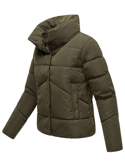 Chaqueta acolchada corta Marikoo con botones a presión – Jalliaa - Image 3