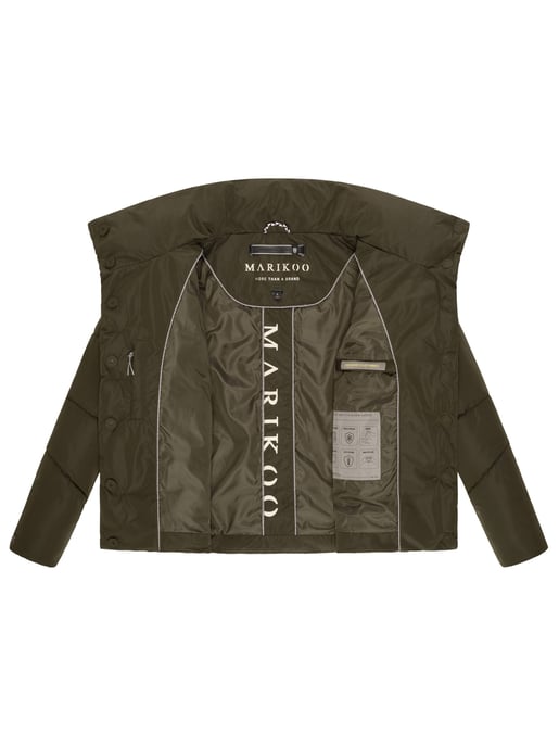 Chaqueta acolchada corta Marikoo con botones a presión – Jalliaa - Image 5