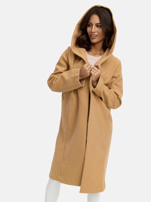 Abrigo cruzado para mujer Marikoo Kailii con capucha - Image 5