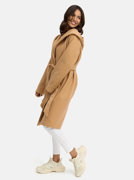 Abrigo cruzado para mujer Marikoo Kailii con capucha - Image 6
