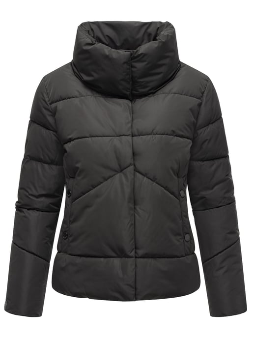 Chaqueta acolchada corta Marikoo con botones a presión – Jalliaa - Image 2