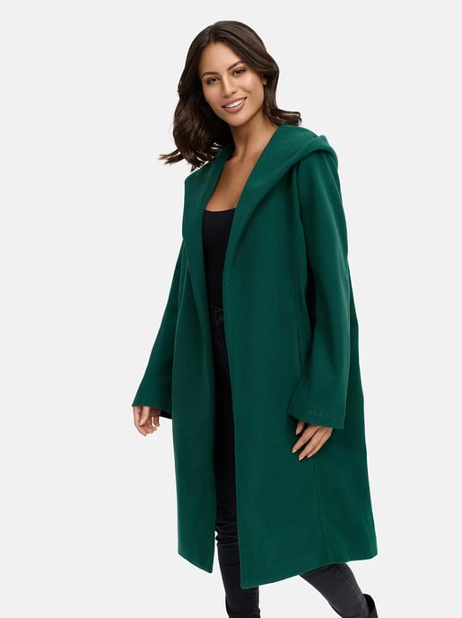 Abrigo cruzado para mujer Marikoo Kailii con capucha - Image 5