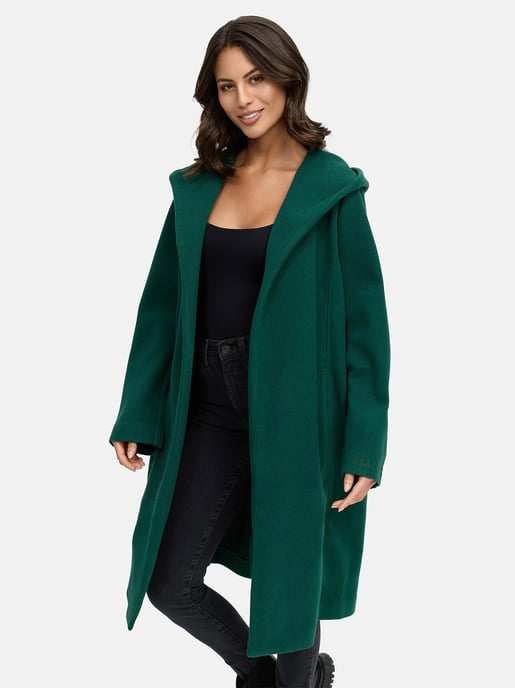 Abrigo cruzado para mujer Marikoo Kailii con capucha - Image 6