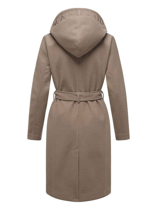 Abrigo cruzado para mujer Marikoo Kailii con capucha - Image 3