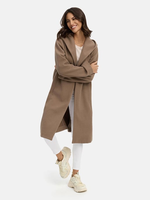 Abrigo cruzado para mujer Marikoo Kailii con capucha - Image 6