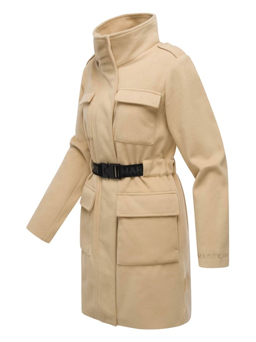 Abrigo de invierno para mujer Marikoo Tanokoo con cinturón elástico - Image 3