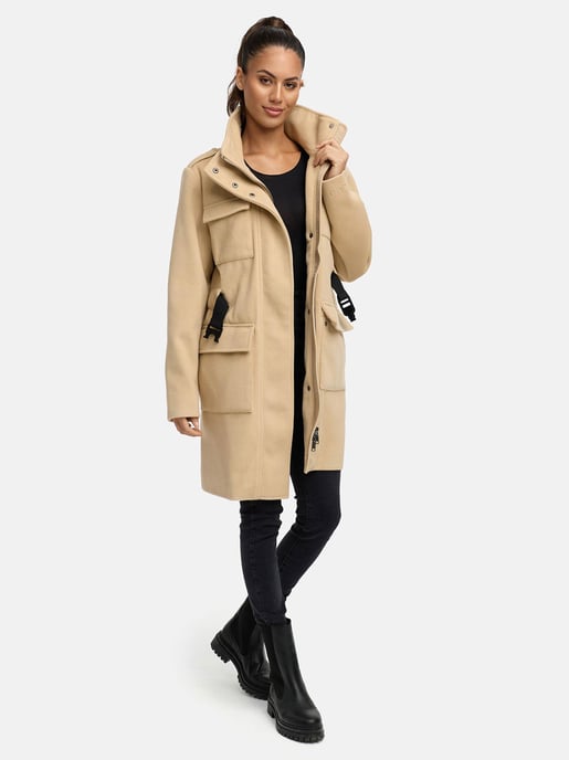 Abrigo de invierno para mujer Marikoo Tanokoo con cinturón elástico - Image 6