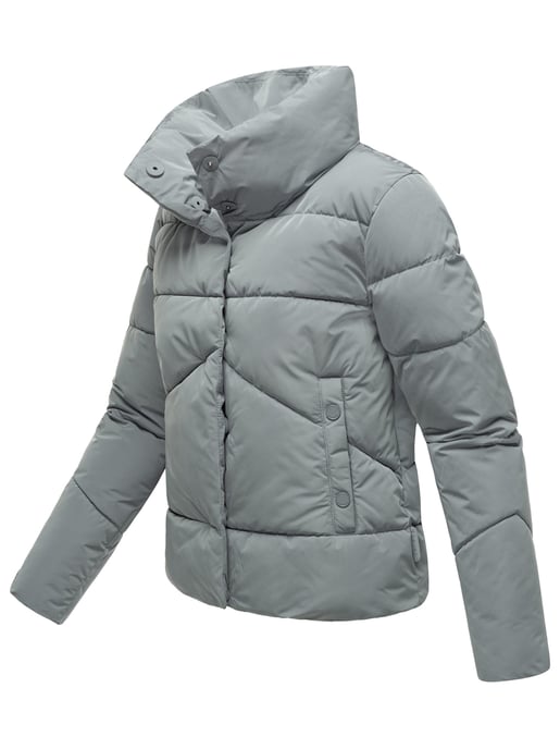 Chaqueta acolchada corta Marikoo con botones a presión – Jalliaa - Image 3