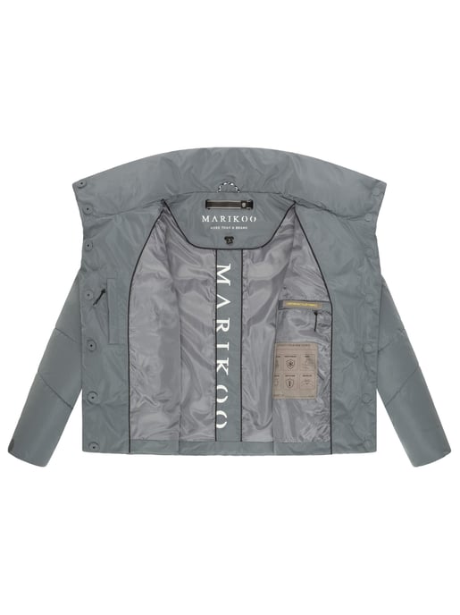 Chaqueta acolchada corta Marikoo con botones a presión – Jalliaa - Image 5