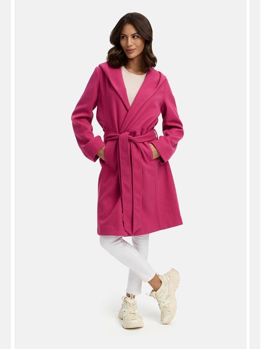 Abrigo cruzado para mujer Marikoo Kailii con capucha - Image 6