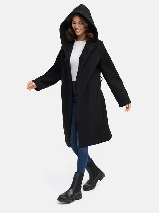 Abrigo cruzado para mujer Marikoo Kailii con capucha - Image 6
