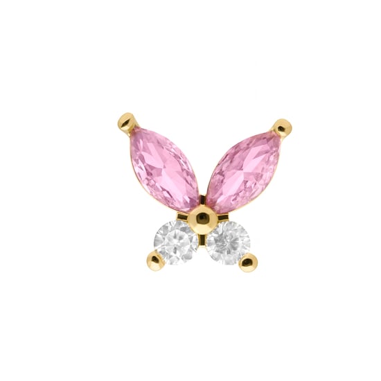 Luxenter Piercing de Circonita Multicolor acabado en oro amarillo 18k - Suife - Image 1