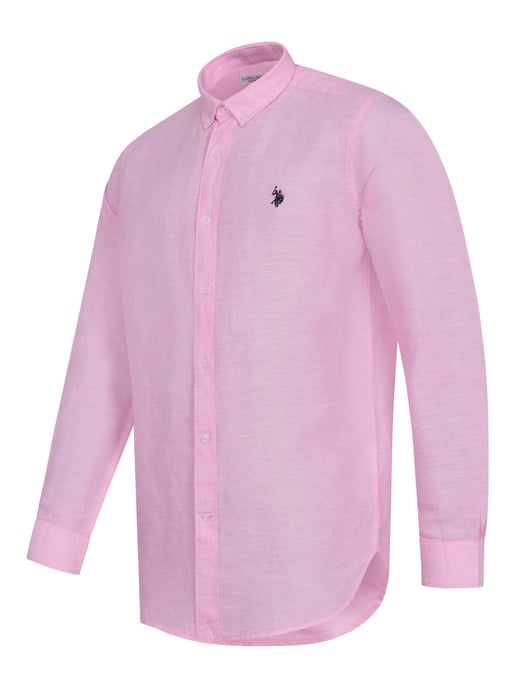 Camisa de lino para hombre U.S. Polo Assn. de mezcla lino y algodón - Image 2