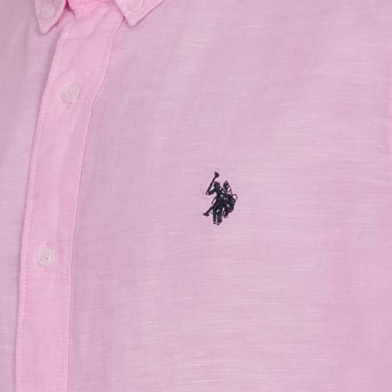 Camisa de lino para hombre U.S. Polo Assn. de mezcla lino y algodón - Image 4